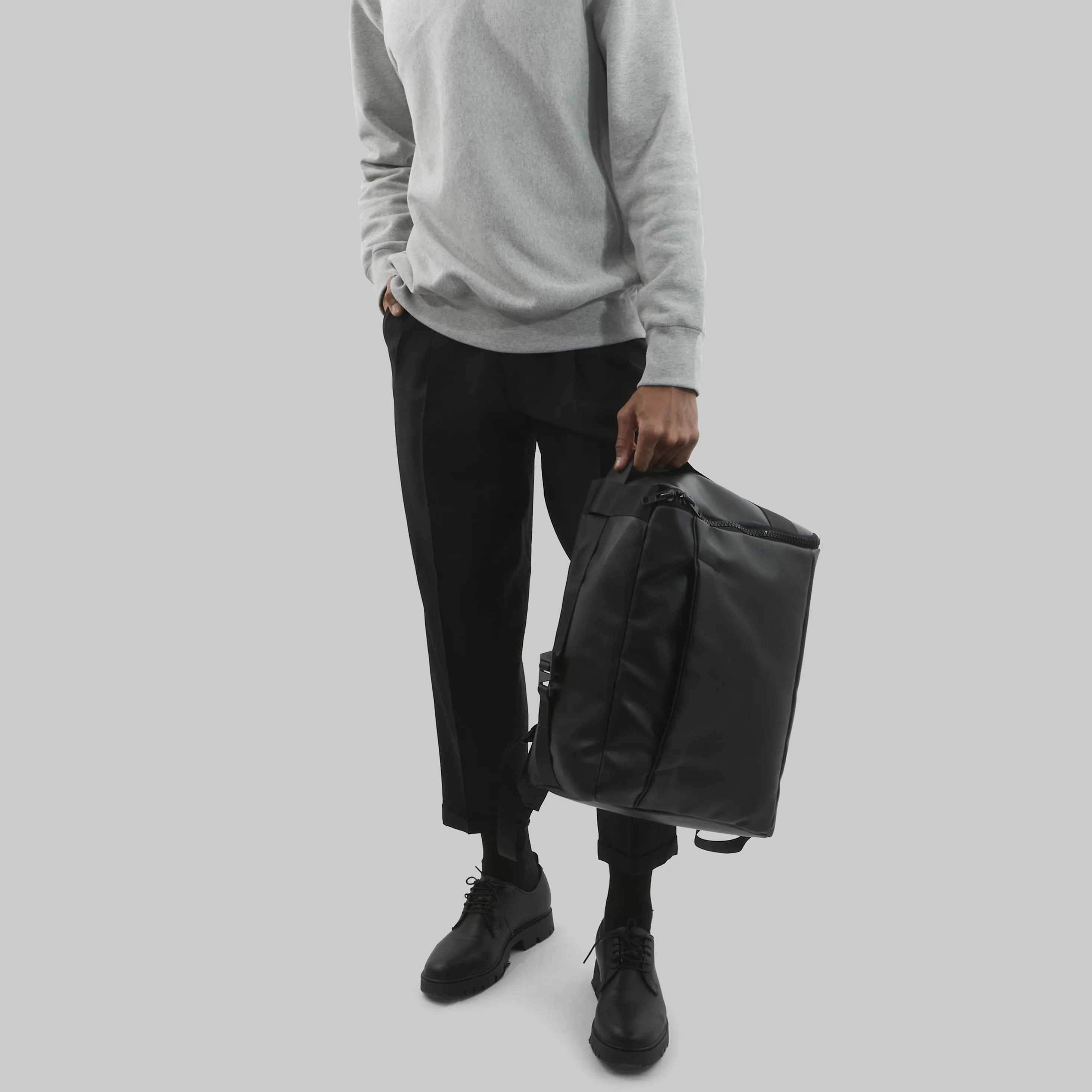 Repurposed WRIGHT Backpack in upcycled leather sold by BEDI product image thumbnail 3