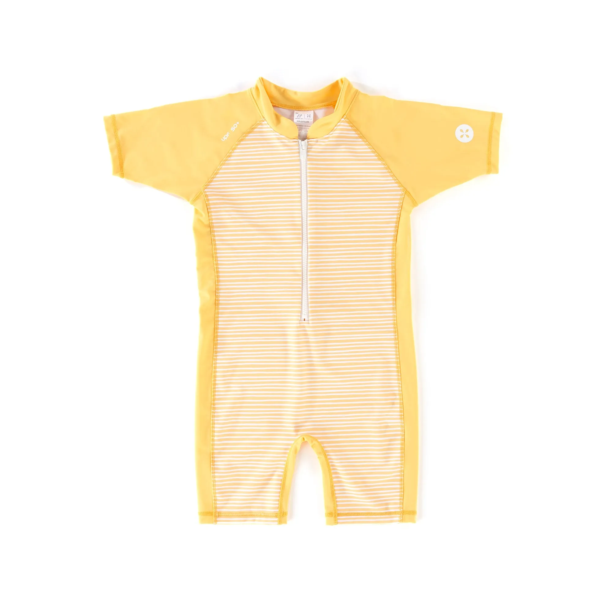 2022 Aurora - Kid's Sun Suit Creme Stripe sold by Level Six