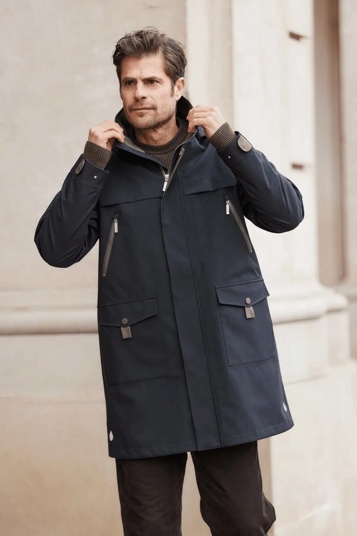 GEORGE Sleek Modern Waterproof Raincoat sold by Lornes Coats