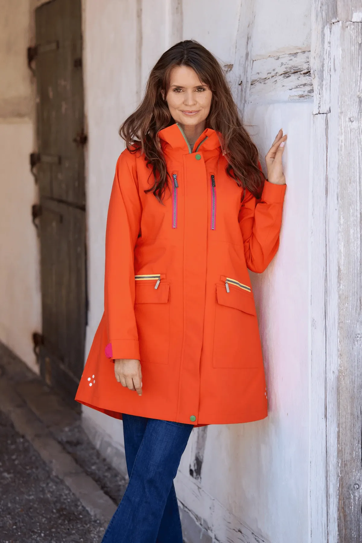 HALLIE Raincoat with Taped Seams, Detachable Hood & Zip Pockets sold by Lornes Coats product image thumbnail 4