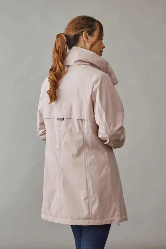 LINA A-Line Waterproof Jacket with Hidden Hood 2891 sold by Lornes Coats