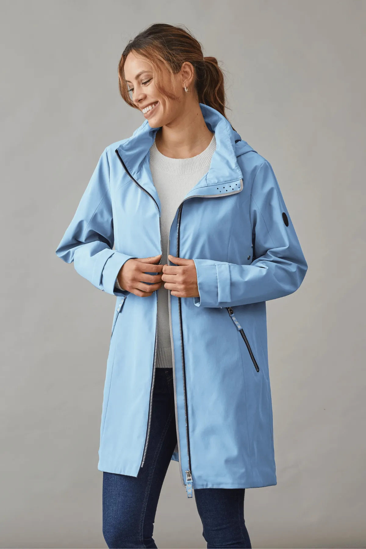 LYDIA Sleek Jacket with Hidden Hood 2881 sold by Lornes Coats product image thumbnail 4