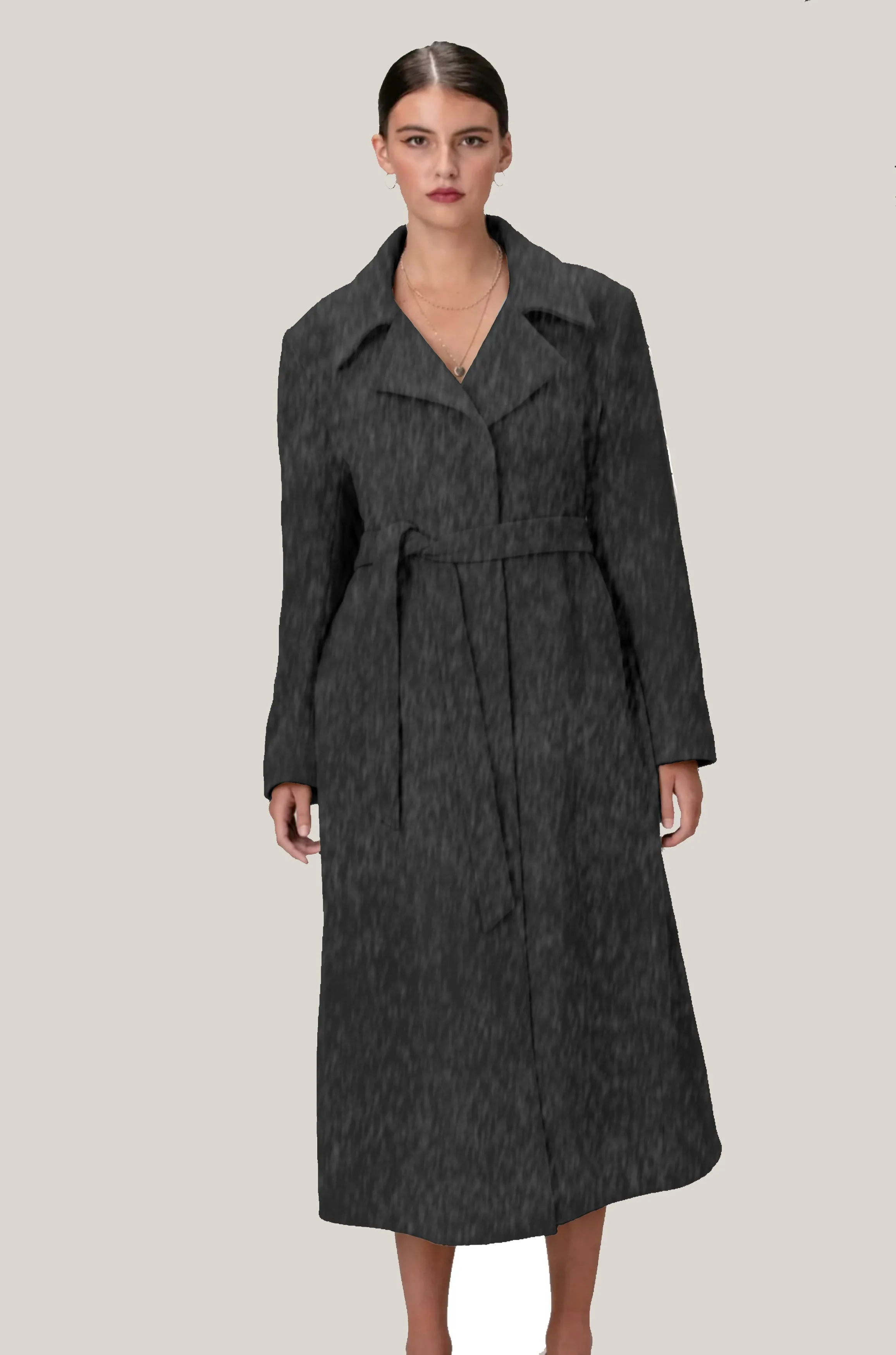 SARA 1451 Alpaca & Wool Belted Coat sold by Lornes Coats