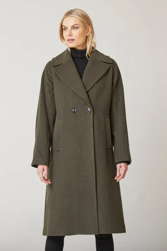 INGE Long Wool Coat with Notch Collar 1215 sold by Lornes Coats