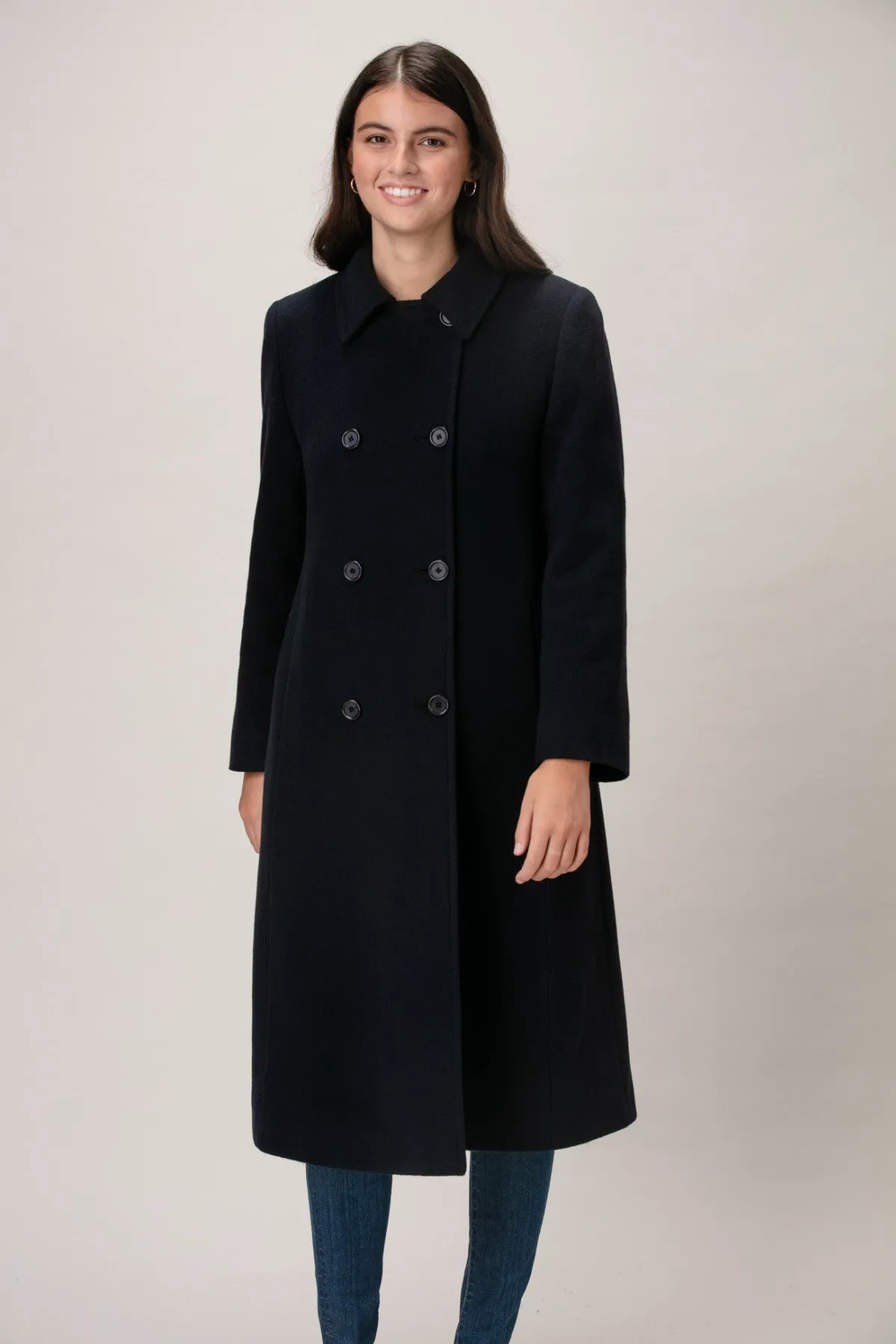 NADINE Wool & Cashmere Long Double Breasted Coat 2140C/W sold by Lornes Coats product image thumbnail 3