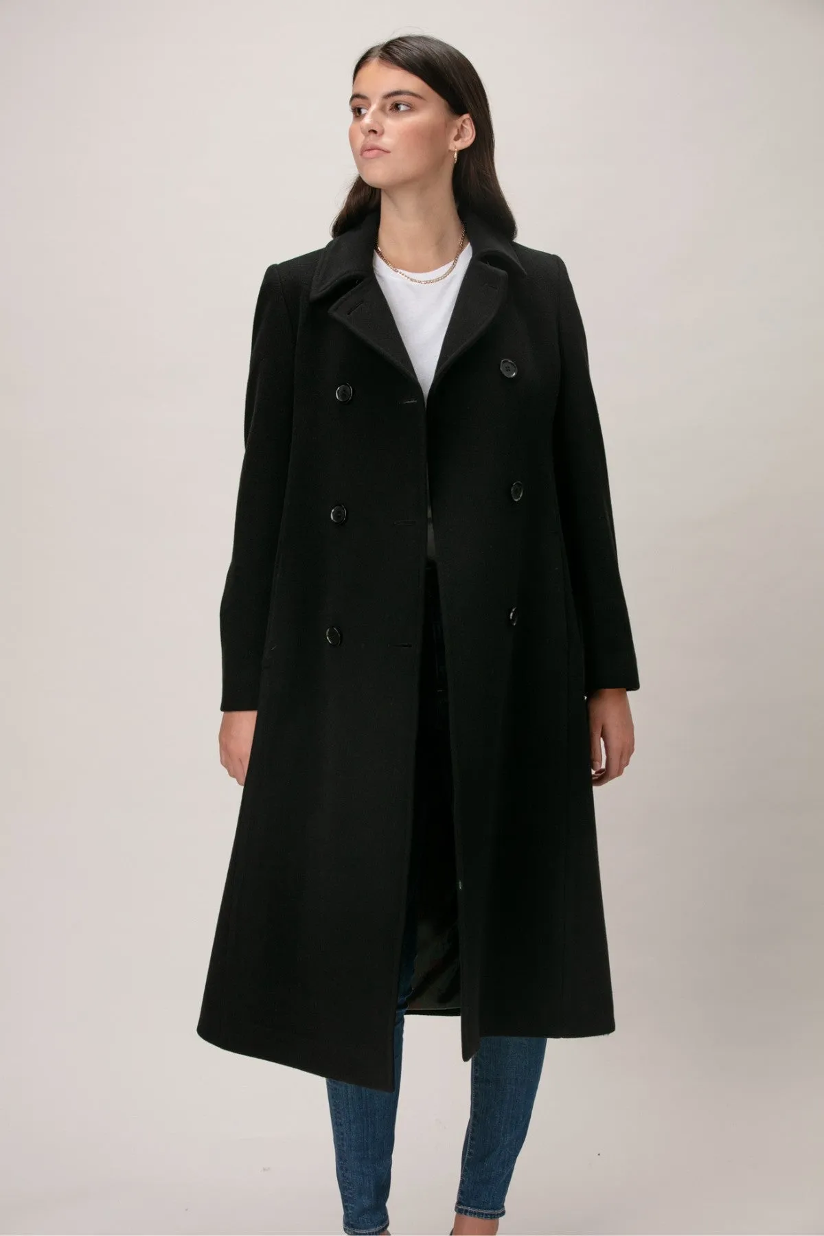 NADINE Wool & Cashmere Long Double Breasted Coat 2140C/W sold by Lornes Coats product image thumbnail 5