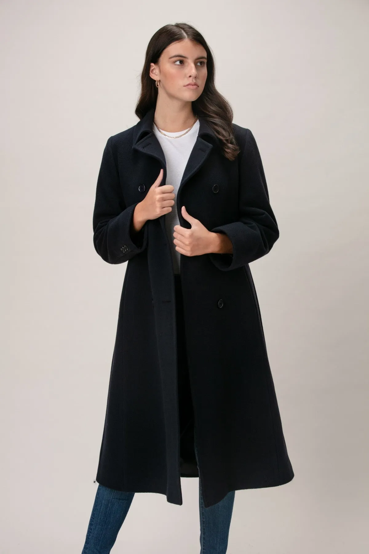NADINE Wool & Cashmere Long Double Breasted Coat 2140C/W sold by Lornes Coats product image thumbnail 2