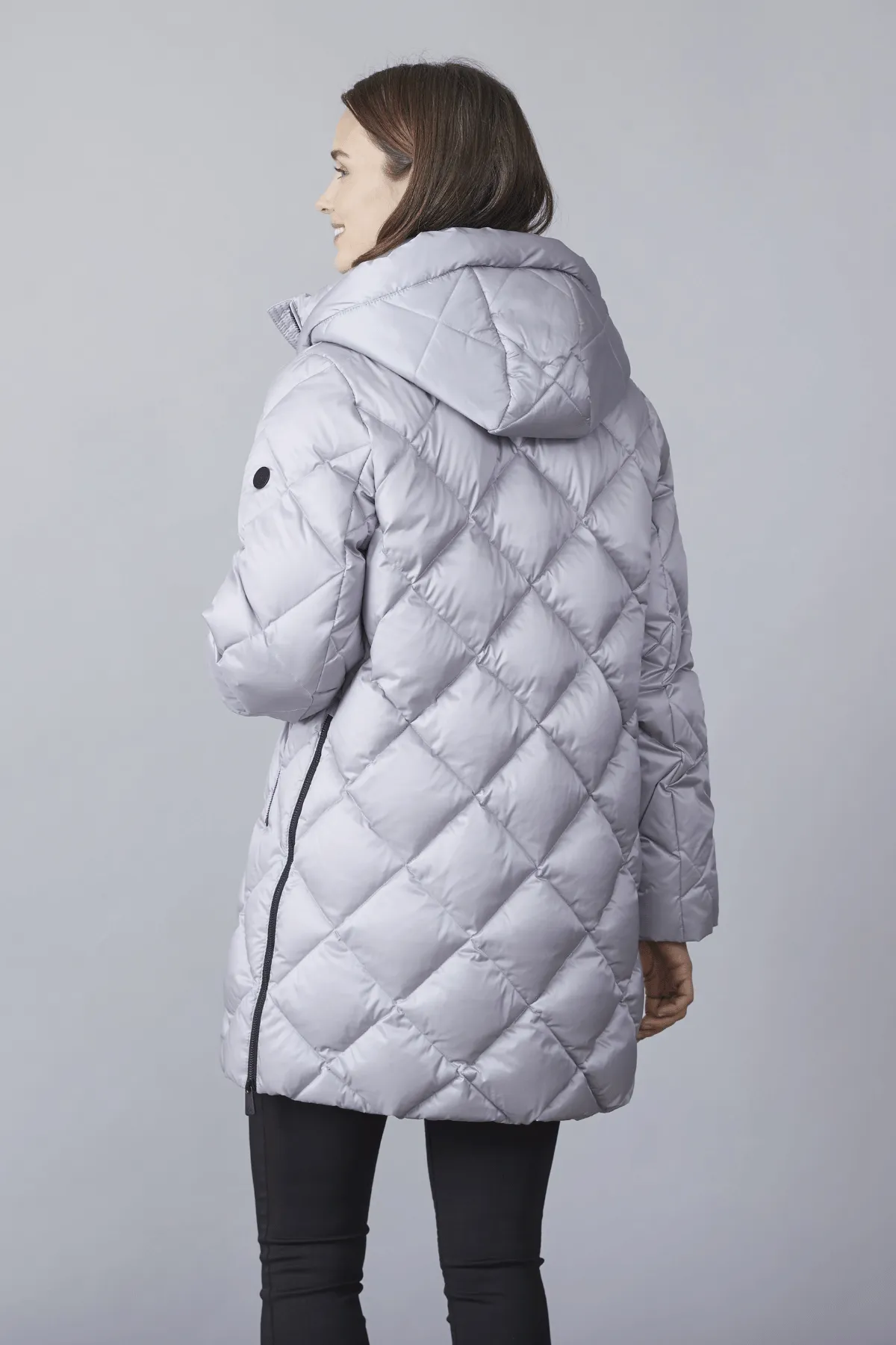 KARMA Diamond Quilted Down Coat 2663O sold by Lornes Coats product image thumbnail 3