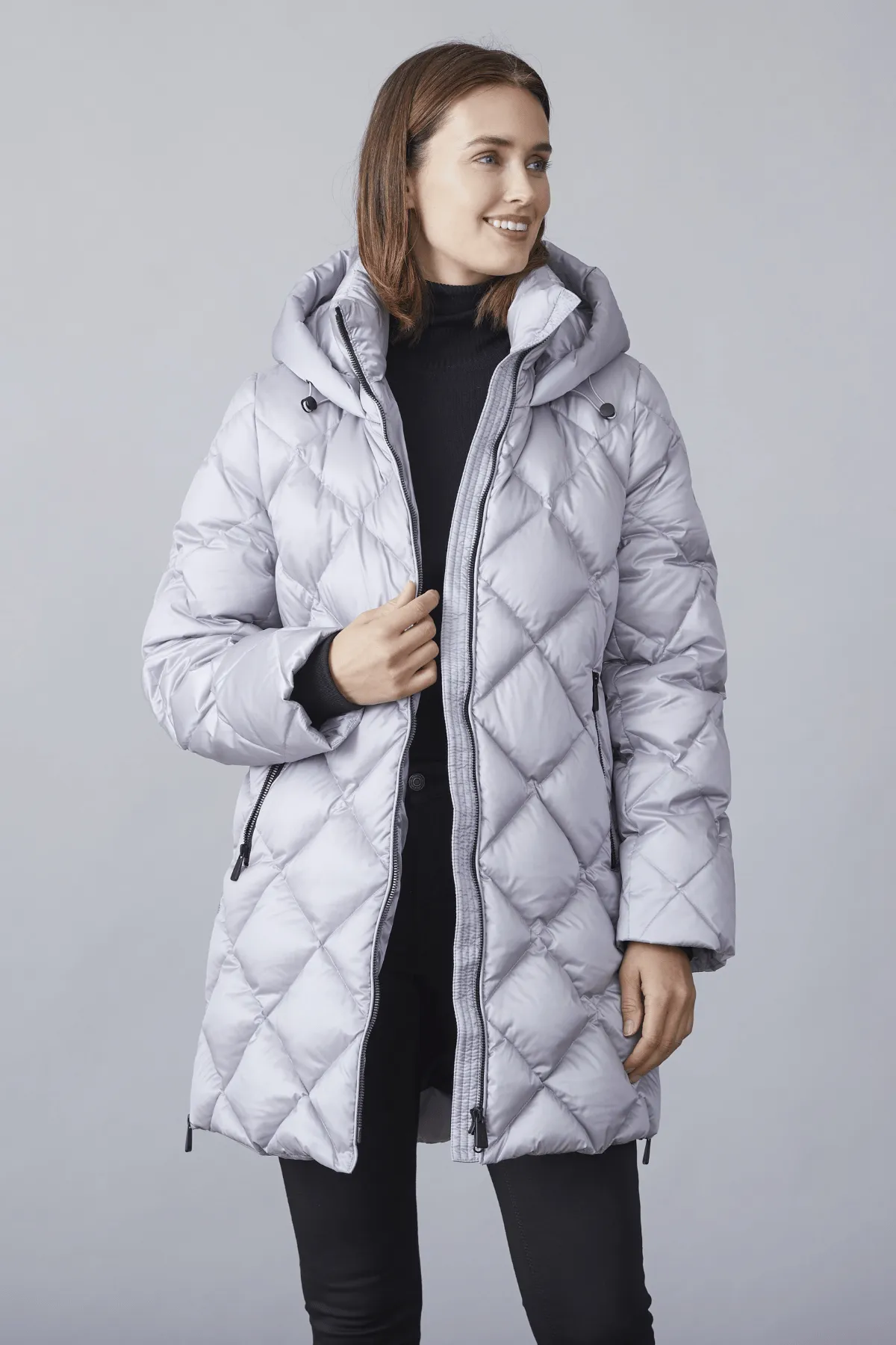 KARMA Diamond Quilted Down Coat 2663O sold by Lornes Coats product image thumbnail 2