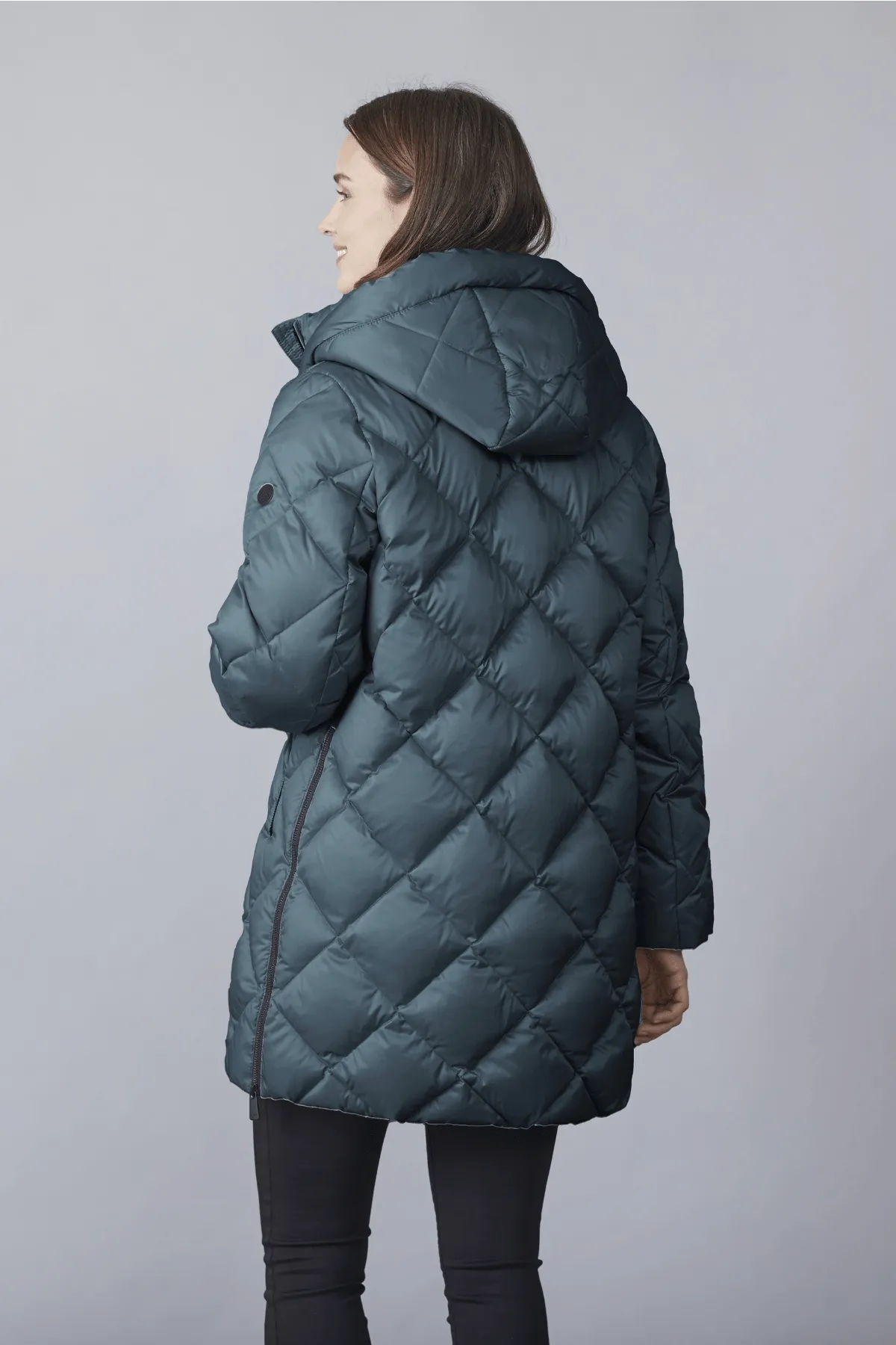 KARMA Diamond Quilted Down Coat 2663O sold by Lornes Coats product image thumbnail 4