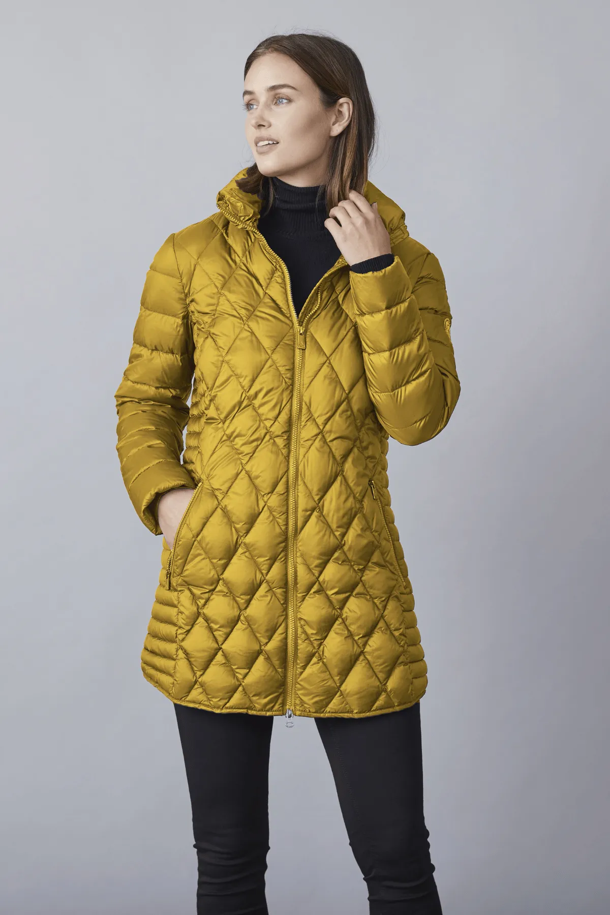 KAROLINE Lightweight Down Jacket with Detachable Hood 26410 sold by Lornes Coats product image thumbnail 5