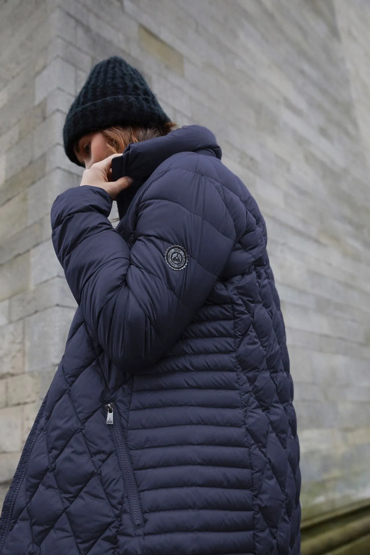 JUNE Super Light Quilted Down with Hidden Hood 2441 sold by Lornes Coats product image thumbnail 4