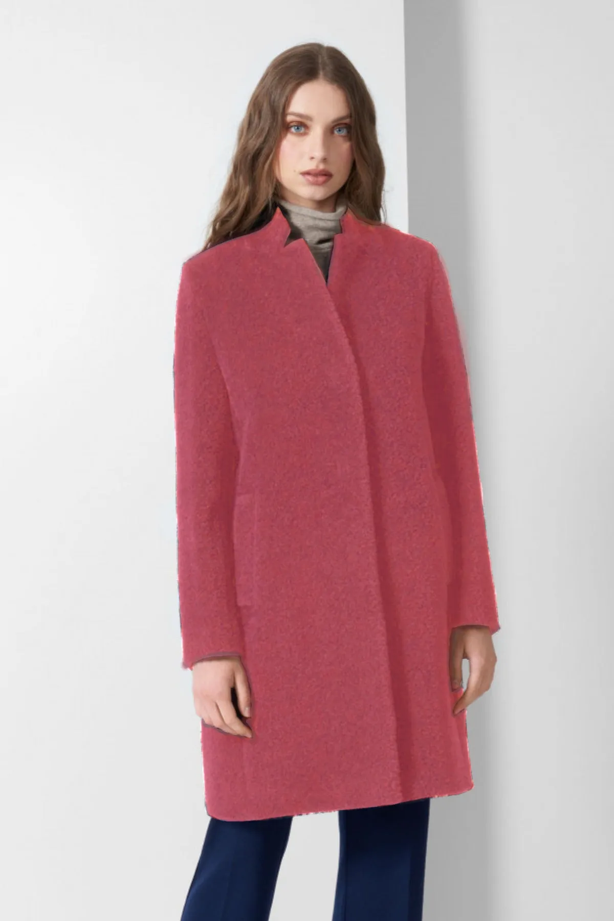 Alpaca & Wool Coat with Inverted Notch Collar 54001 sold by Lornes Coats product image thumbnail 4