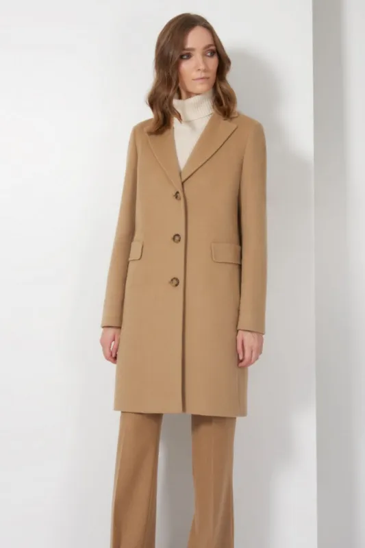 Wool & Cashmere Coat with Notch Collar 38001 sold by Lornes Coats