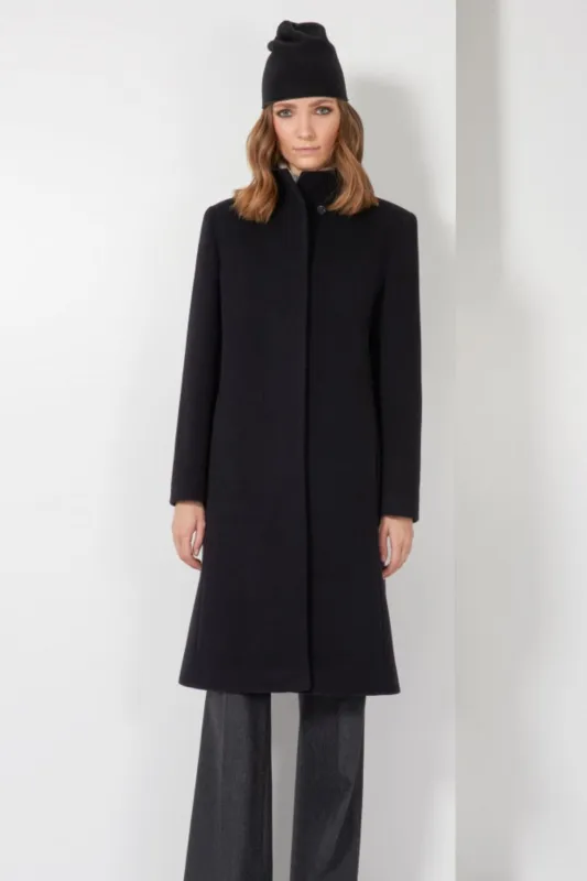 Cashmere & Wool Coat with Stand Up Collar 30001 sold by Lornes Coats
