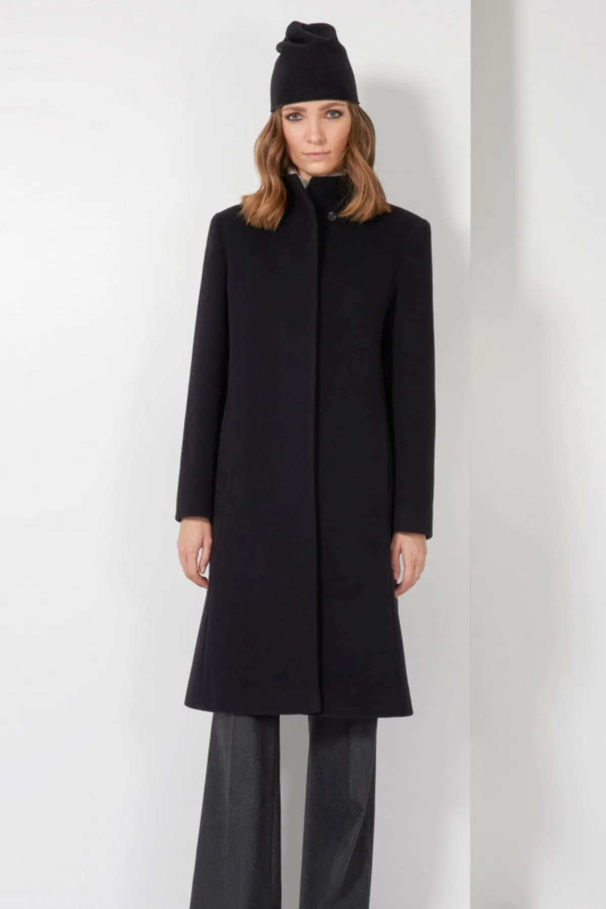Cashmere & Wool Coat with Stand Up Collar 30001 sold by Lornes Coats