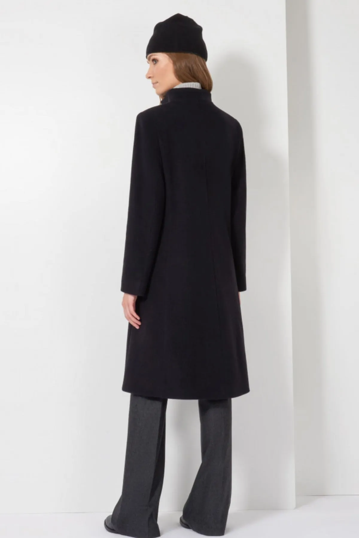Cashmere & Wool Coat with Stand Up Collar 30001 sold by Lornes Coats product image thumbnail 3