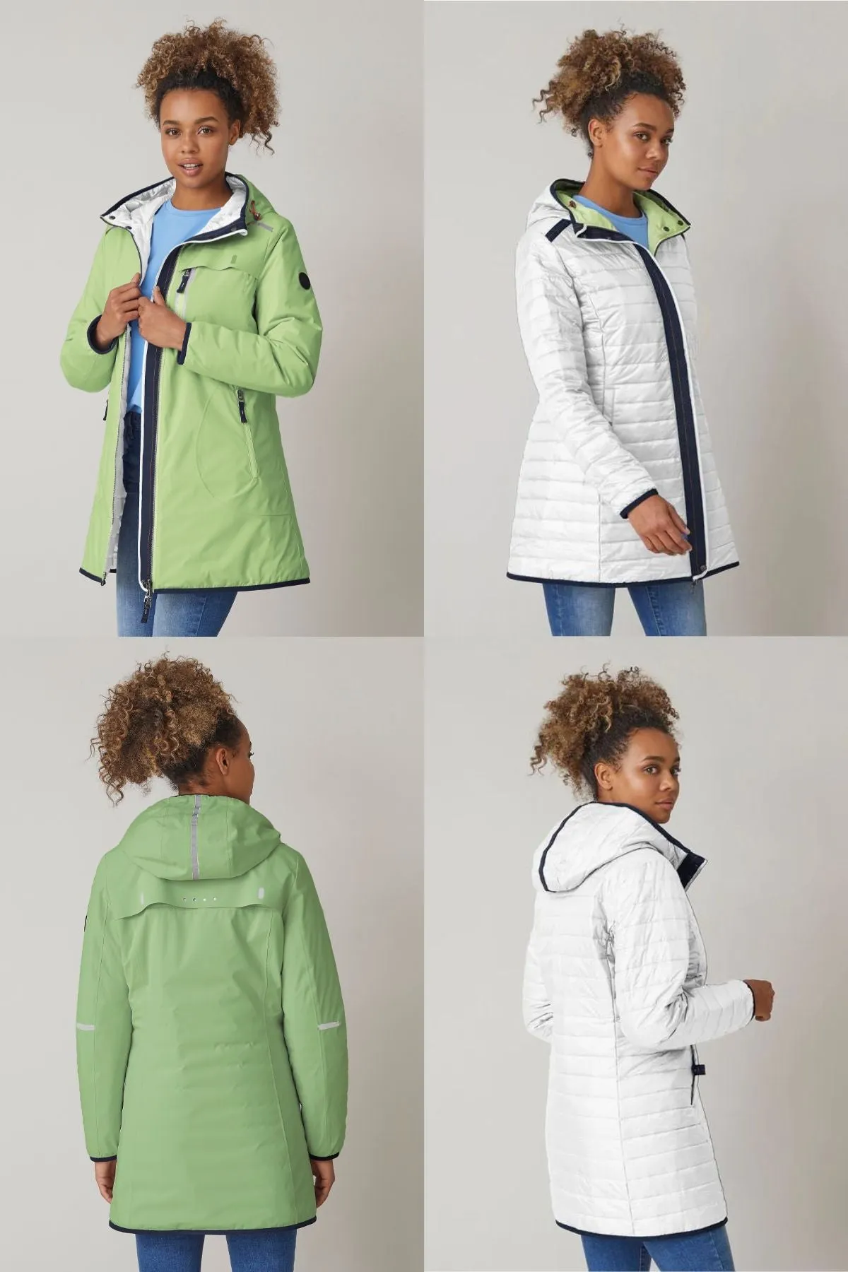 DORTHA Reversible & Waterproof Jacket with Detachable Hood 20920 sold by Lornes Coats
