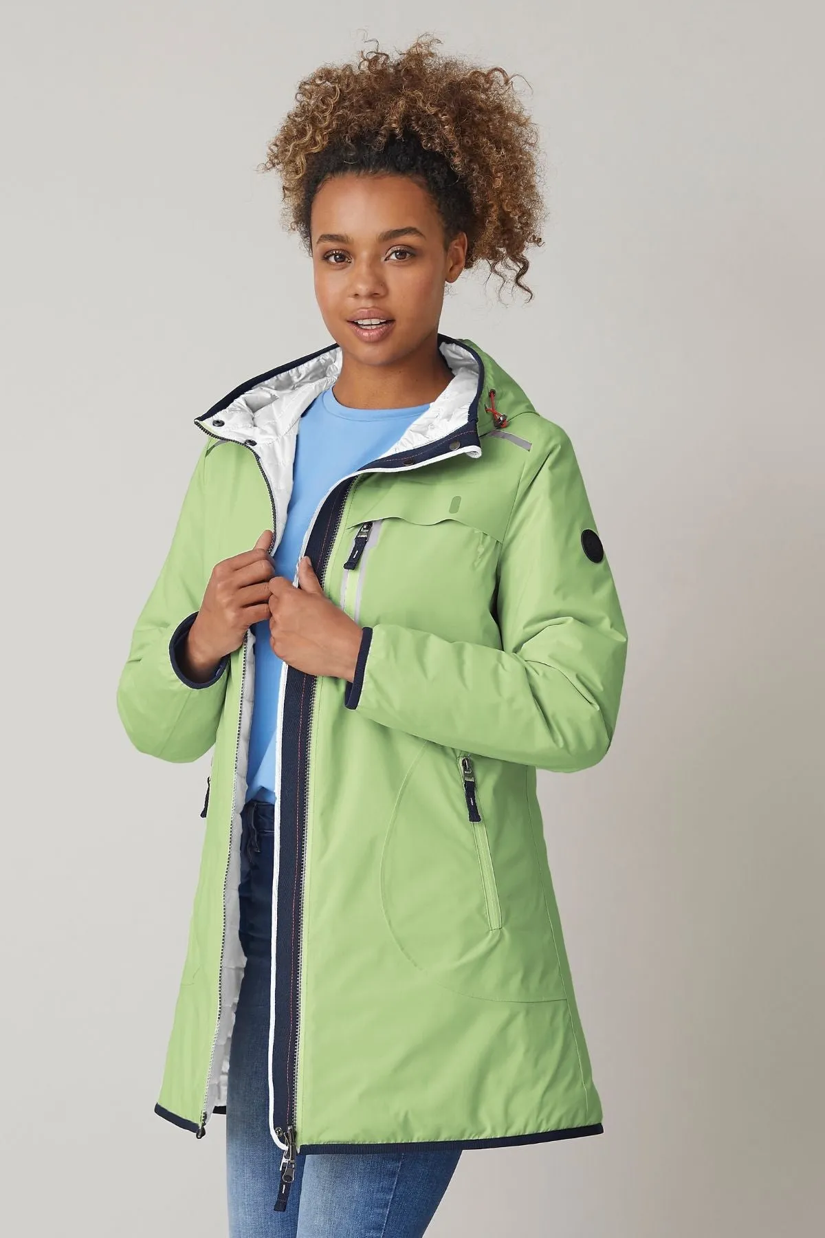 DORTHA Reversible & Waterproof Jacket with Detachable Hood 20920 sold by Lornes Coats product image thumbnail 2
