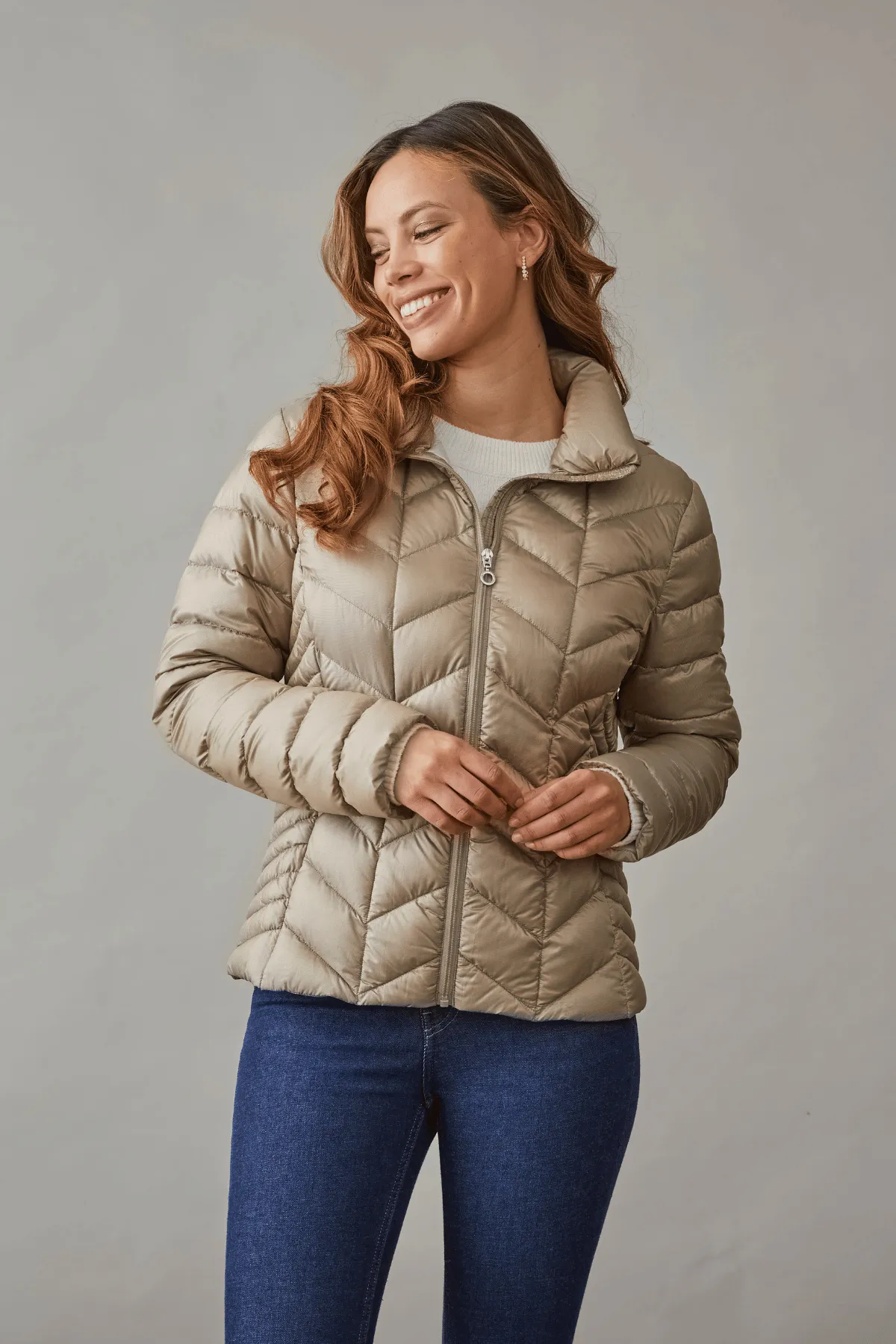 DAISY Super Light Weight Down Jacket Spring Colours 2040 sold by Lornes Coats product image thumbnail 2