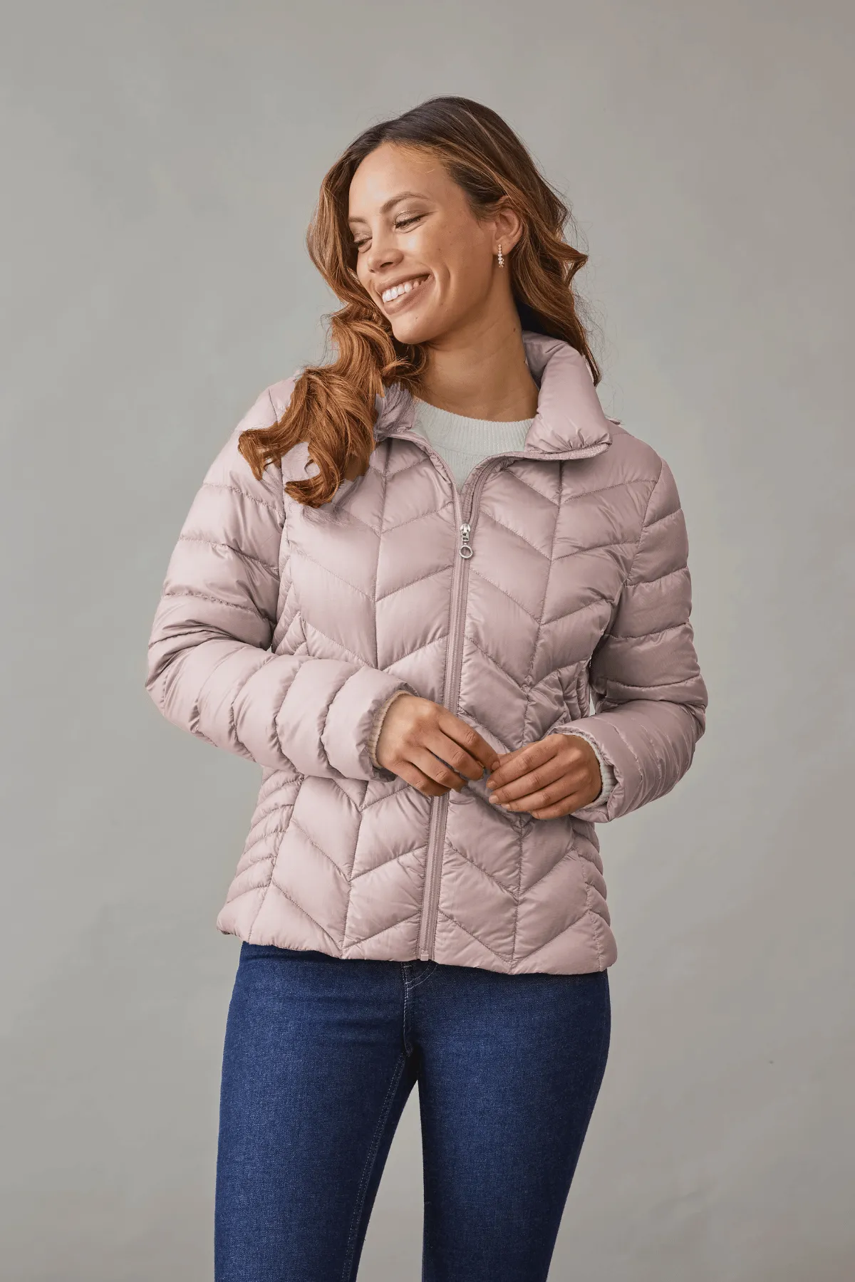 DAISY Super Light Weight Down Jacket Spring Colours 2040 sold by Lornes Coats product image thumbnail 4