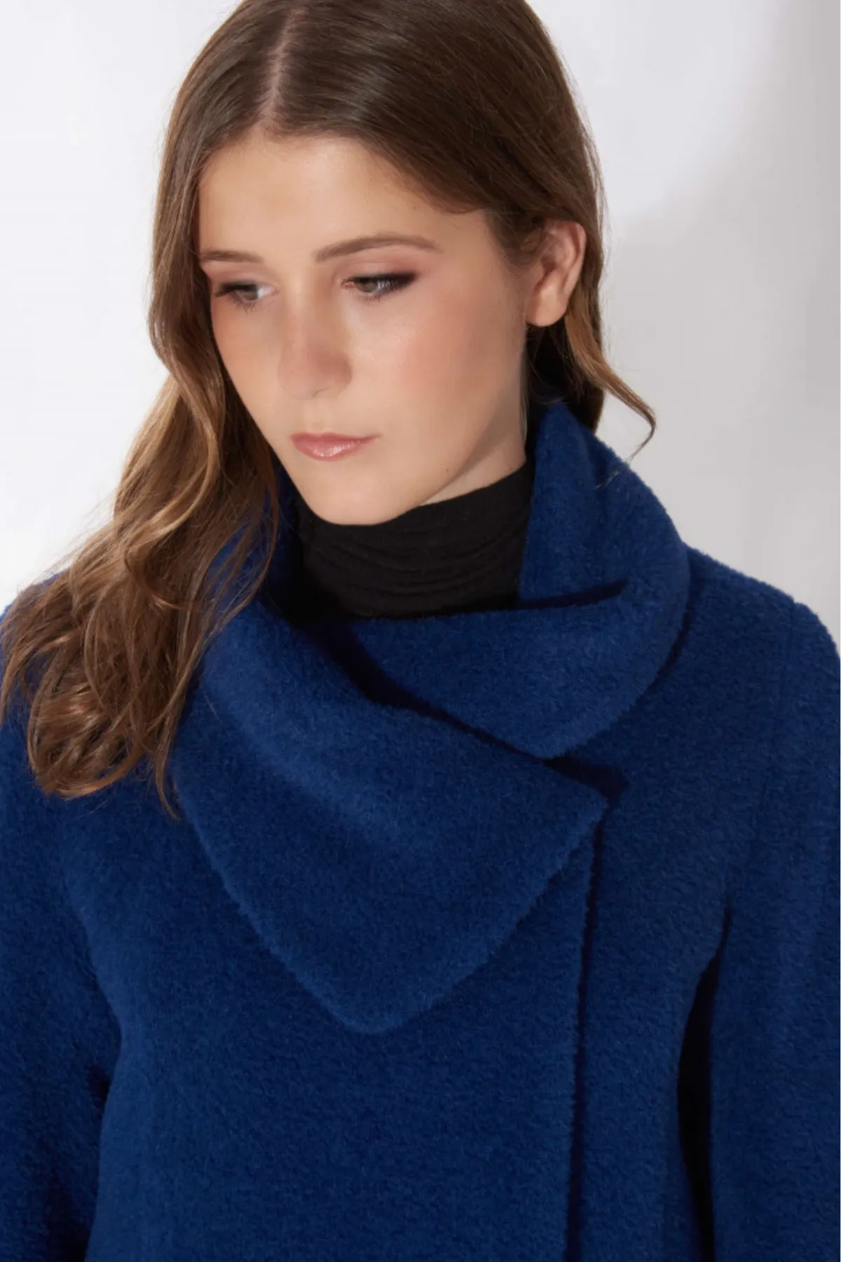 Alpaca & Wool Coat with Petal Collar 86001 sold by Lornes Coats product image thumbnail 2