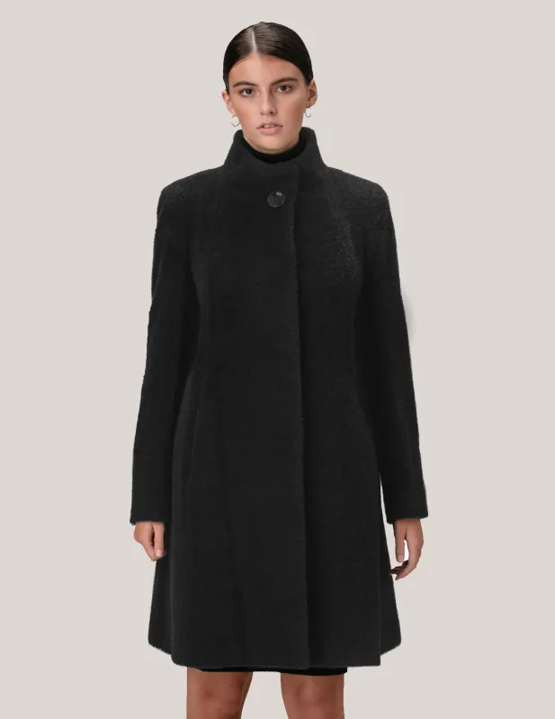 Flared Alpaca & Wool Coat 29001 sold by Lornes Coats