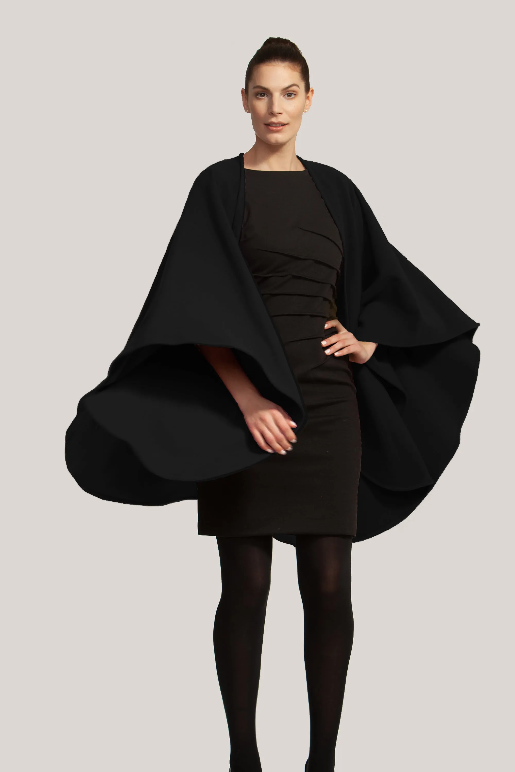 Cashmere & Wool Long Cape 991 sold by Lornes Coats product image thumbnail 3
