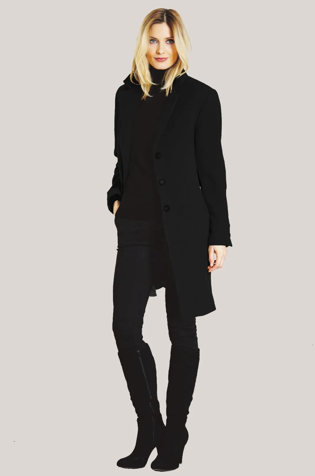 MADISON Wool & Cashmere Coat with Notch Collar 3731 sold by Lornes Coats product image thumbnail 4