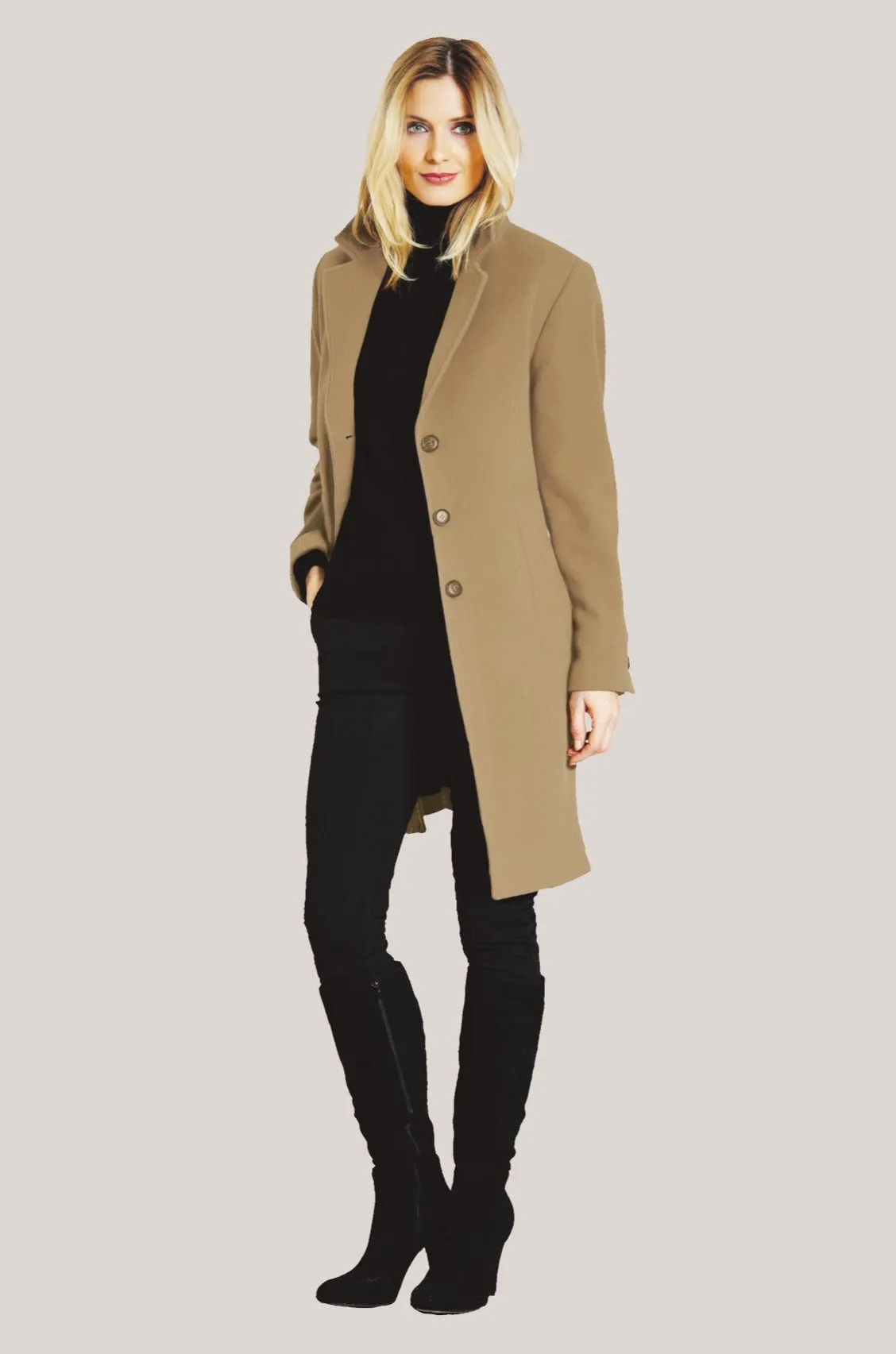 MADISON Wool & Cashmere Coat with Notch Collar 3731 sold by Lornes Coats product image thumbnail 3