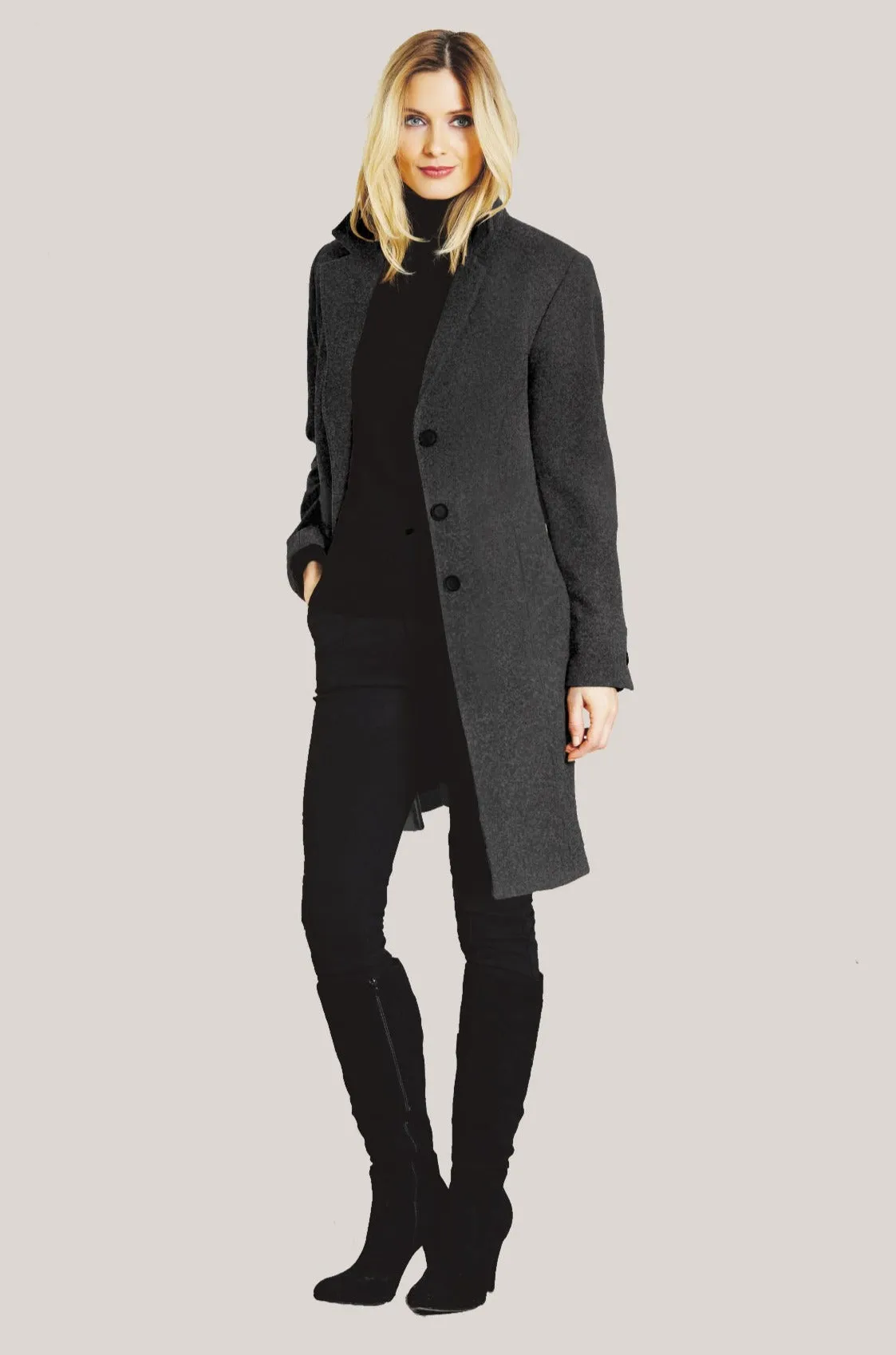 MADISON Wool & Cashmere Coat with Notch Collar 3731 sold by Lornes Coats product image thumbnail 5