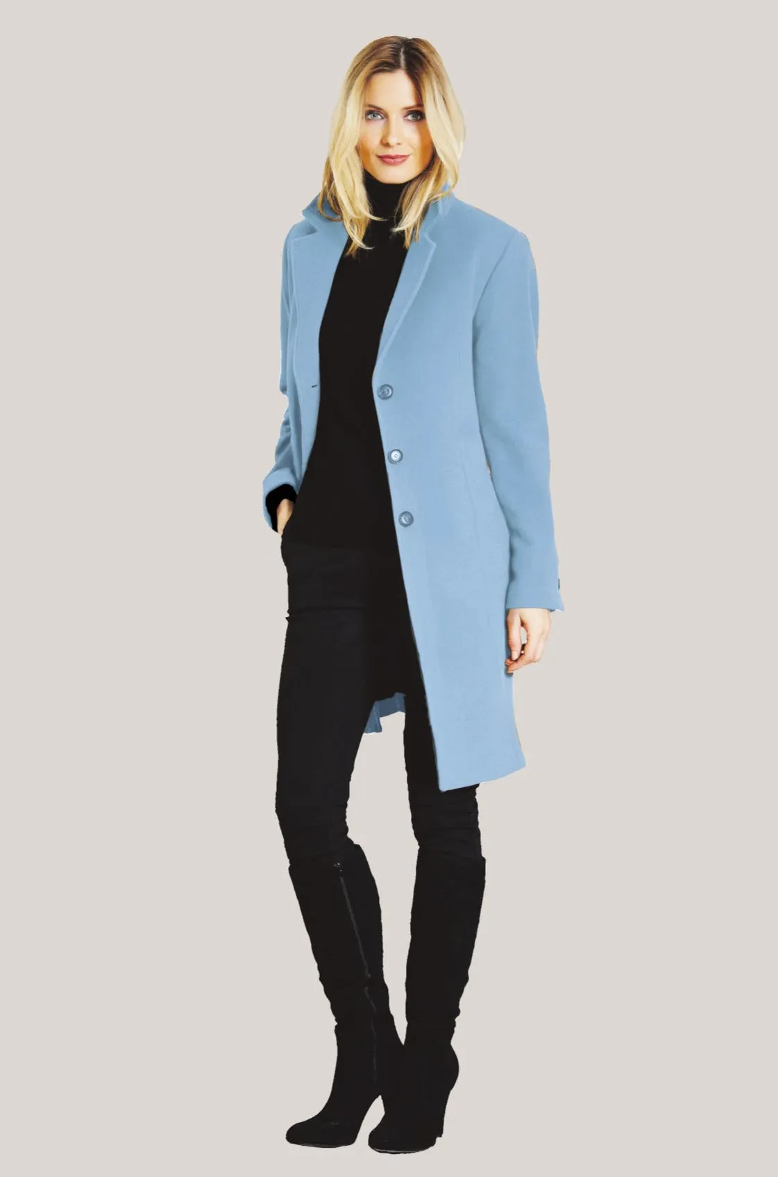 MADISON Wool & Cashmere Coat with Notch Collar 3731 sold by Lornes Coats product image thumbnail 2