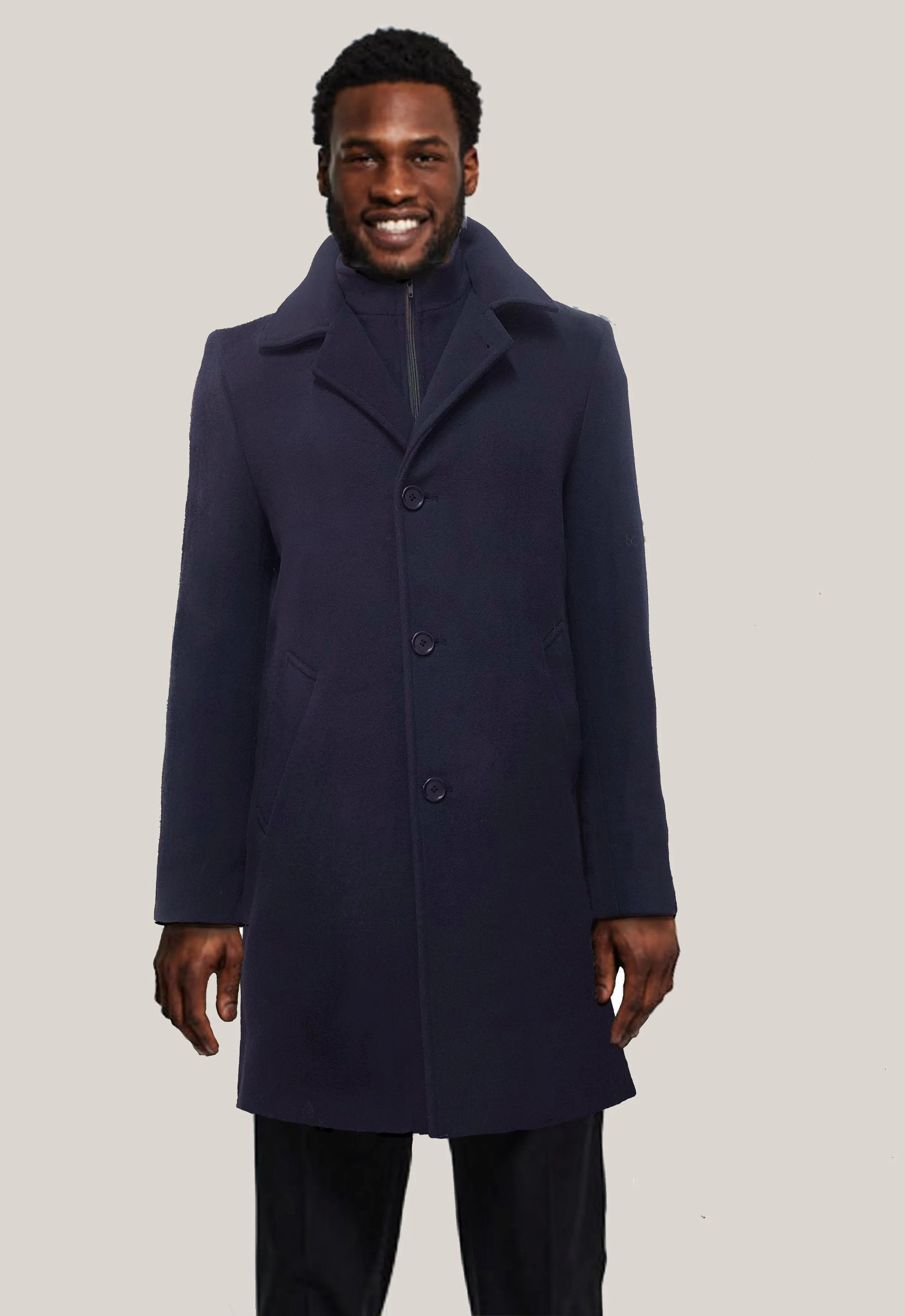 MONACO Wool & Cashmere Coat with Double Collar sold by Lornes Coats product image thumbnail 2