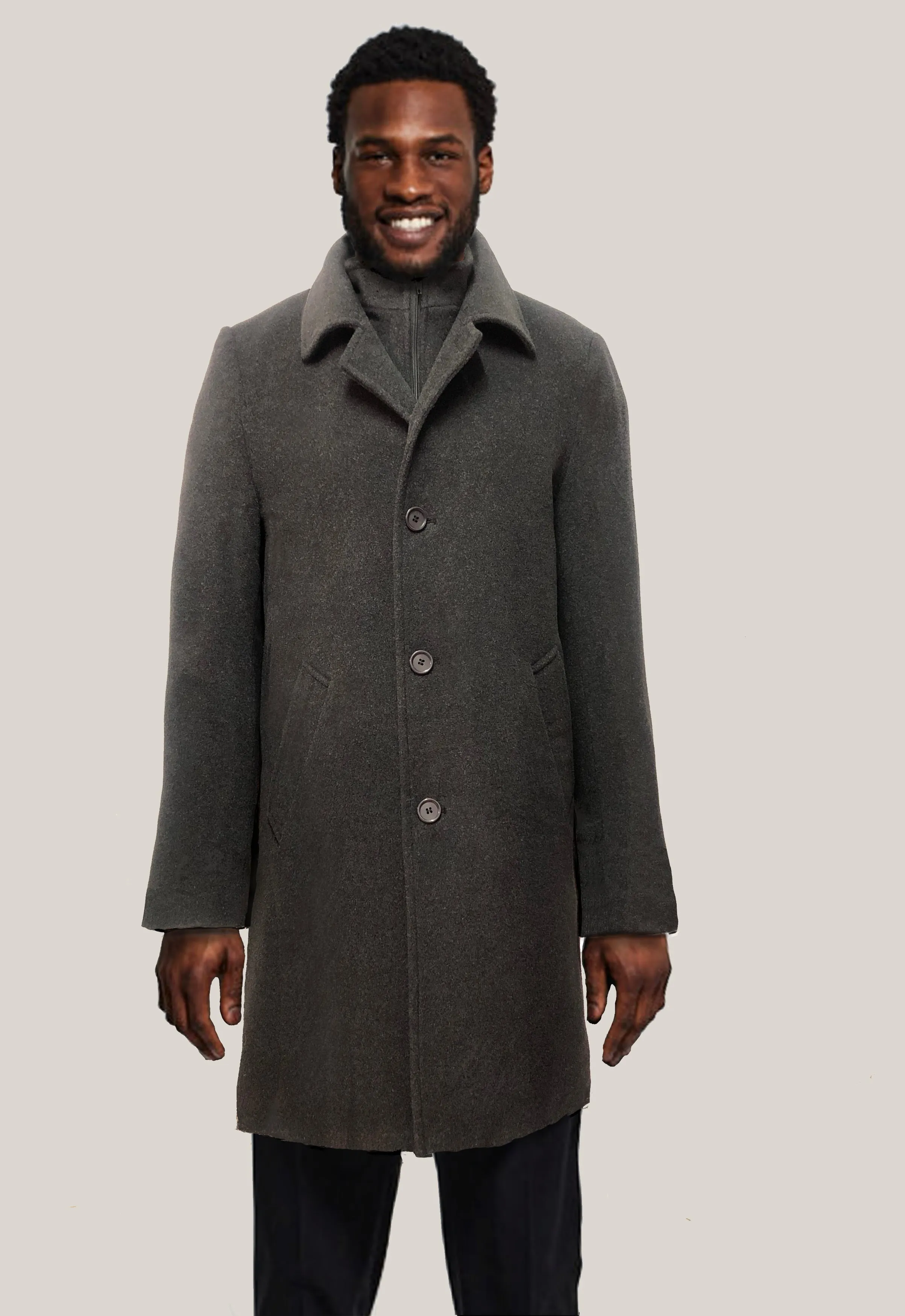 MONACO Wool & Cashmere Coat with Double Collar sold by Lornes Coats product image thumbnail 4