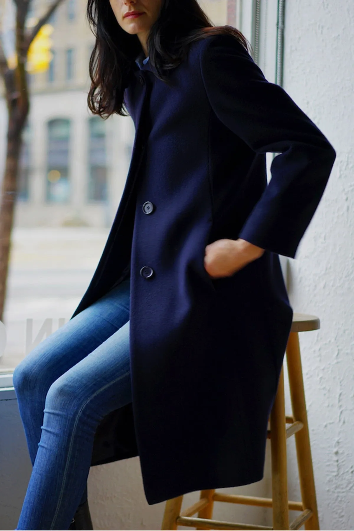 PAMELA Wool & Cashmere 3/4 Coat 3448 sold by Lornes Coats product image thumbnail 4