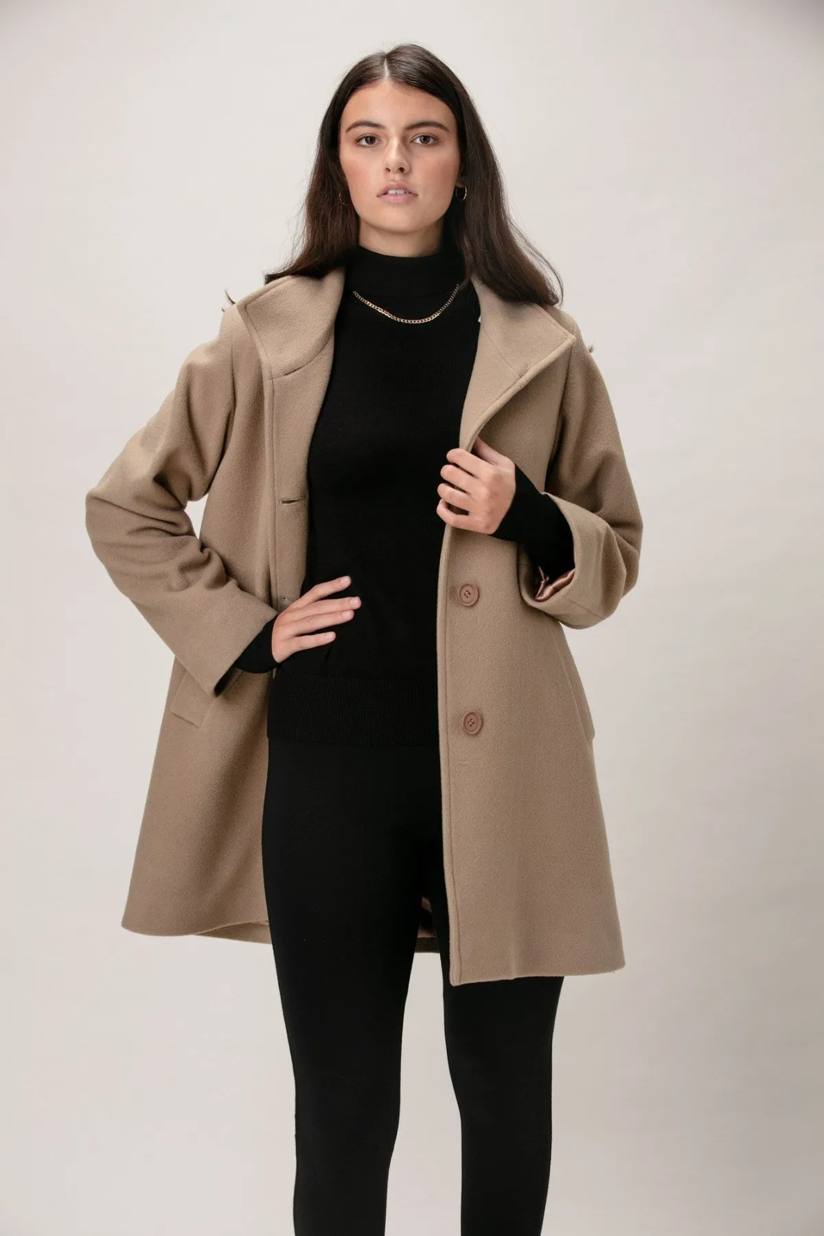 HEATHER Wool & Cashmere 3/4 Coat 3140 sold by Lornes Coats product image thumbnail 4