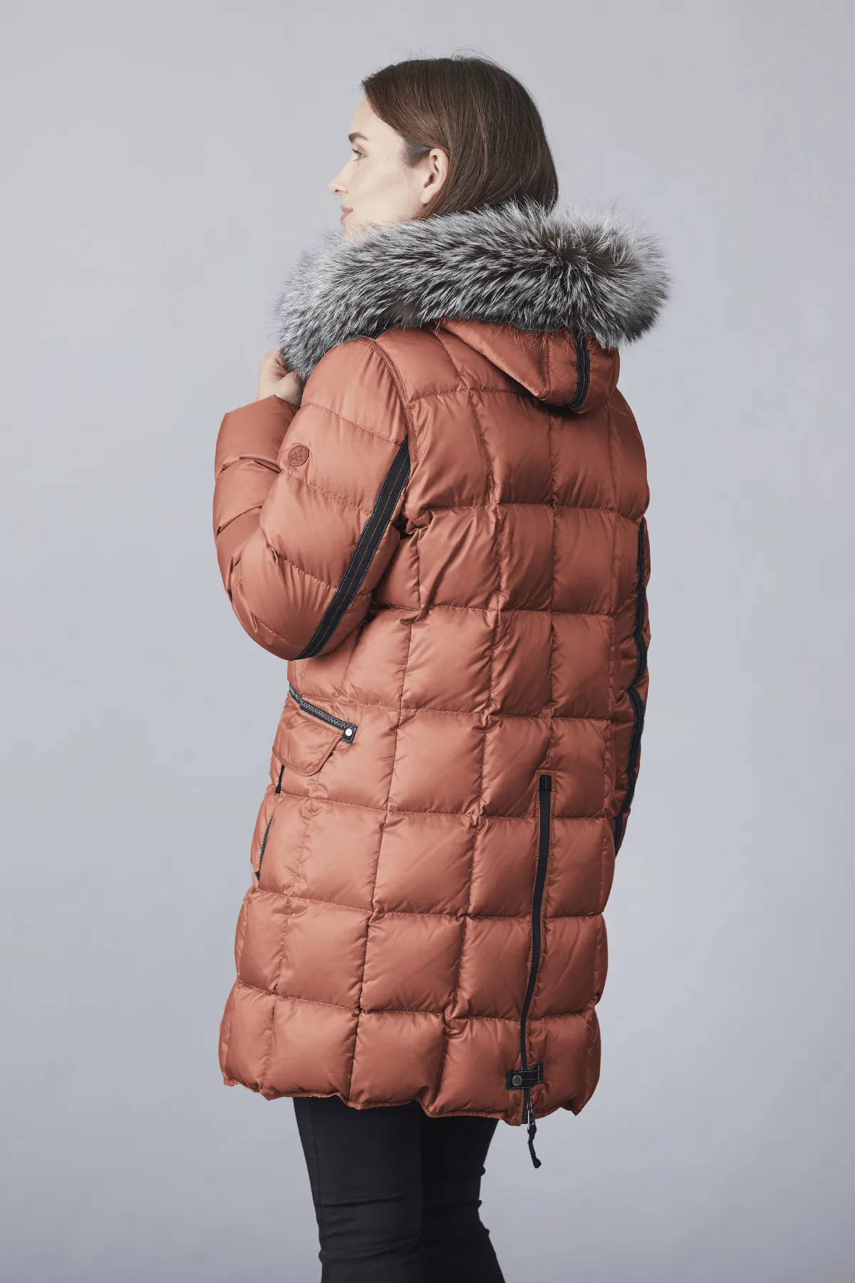 CARYS Down Coat with Detachable Natural Fur Hood 2860 sold by Lornes Coats product image thumbnail 5