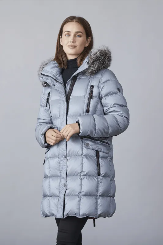 CARYS Down Coat with Detachable Natural Fur Hood 2860 sold by Lornes Coats