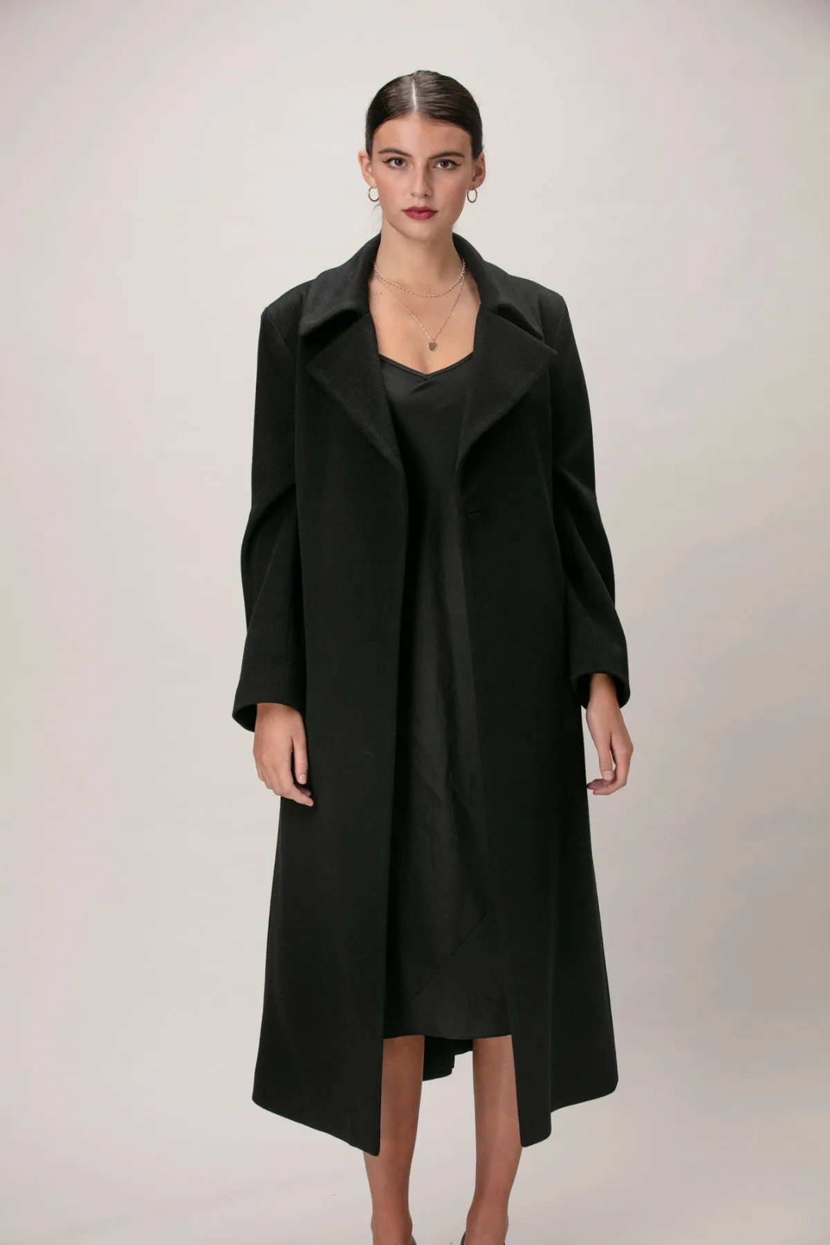 SCARLETT Wool & Cashmere Long Wrap Coat 1451 sold by Lornes Coats product image thumbnail 5
