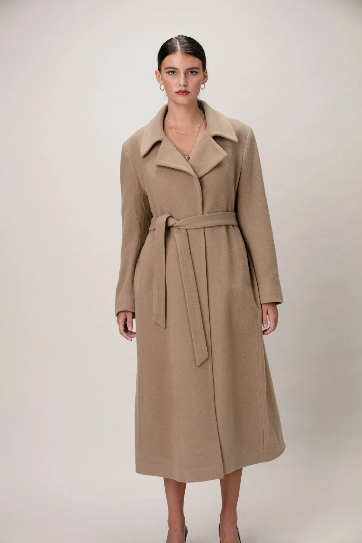 SCARLETT Wool & Cashmere Long Wrap Coat 1451 sold by Lornes Coats product image thumbnail 4