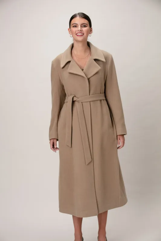 SCARLETT Wool & Cashmere Long Wrap Coat 1451 sold by Lornes Coats