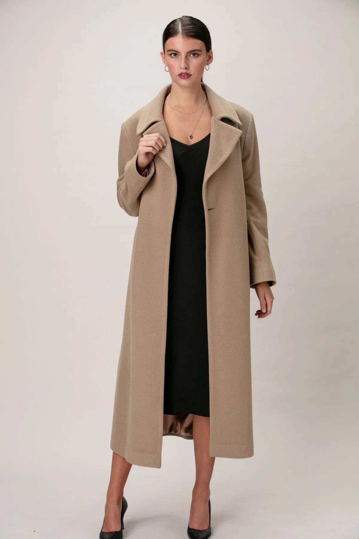 SCARLETT Wool & Cashmere Long Wrap Coat 1451 sold by Lornes Coats product image thumbnail 3