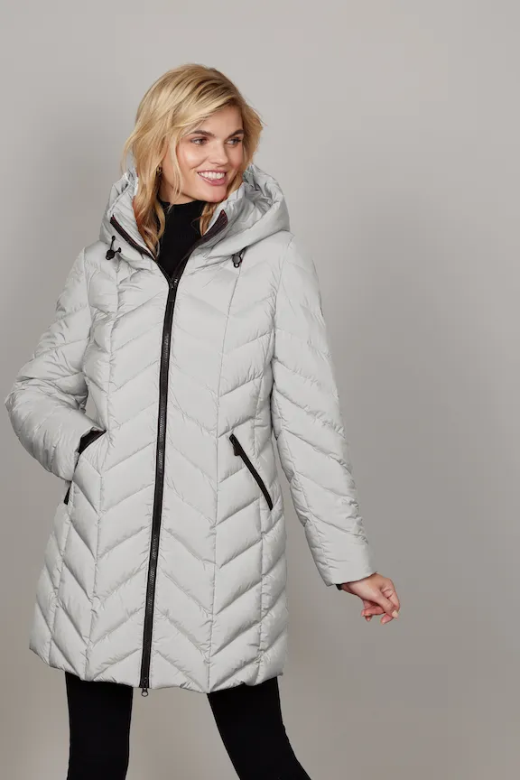 MY 3/4 Polyfill Coat with Chevron Quilt 2037 sold by Lornes Coats product image thumbnail 5