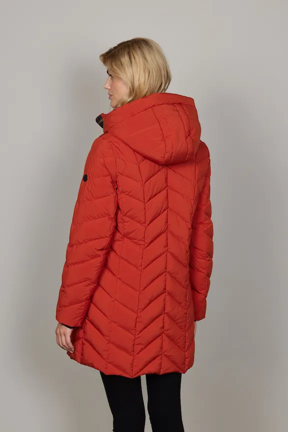 MY 3/4 Polyfill Coat with Chevron Quilt 2037 sold by Lornes Coats product image thumbnail 4