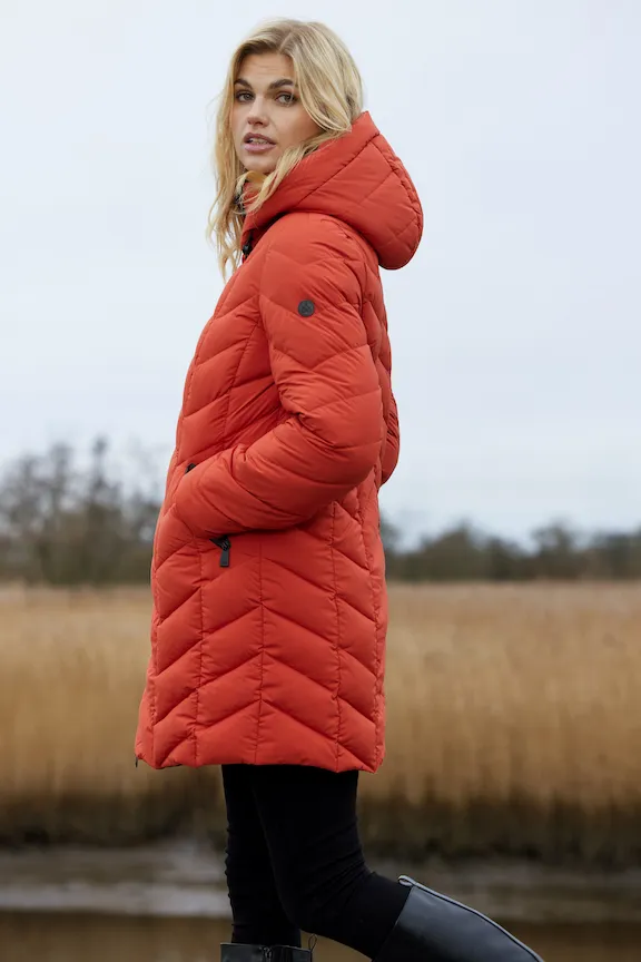 MY 3/4 Polyfill Coat with Chevron Quilt 2037 sold by Lornes Coats product image thumbnail 2