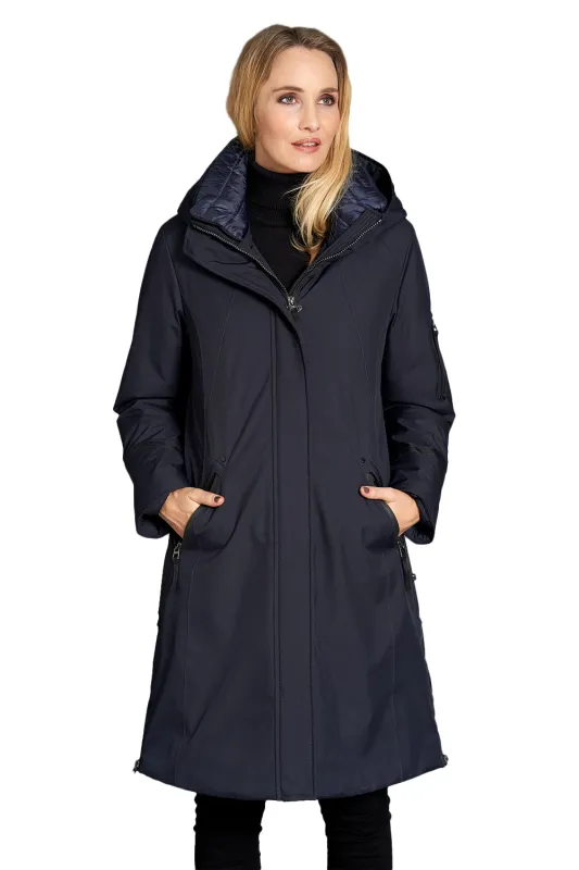ERICA Waterproof Raincoat with Detachable Hood 2689O sold by Lornes Coats