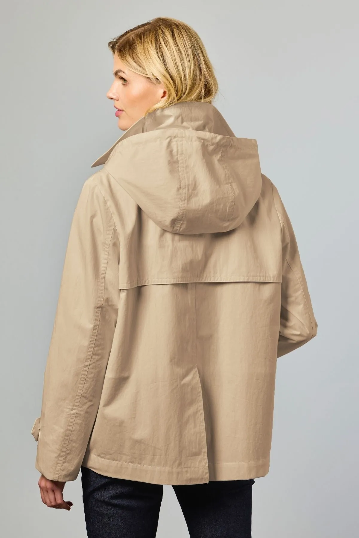 NICOLETTE Tailored Cotton Short Trench 2228 sold by Lornes Coats product image thumbnail 2