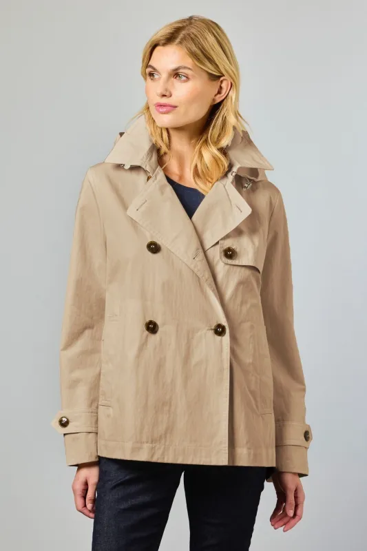 NICOLETTE Tailored Cotton Short Trench 2228 made by Lornes Coats
