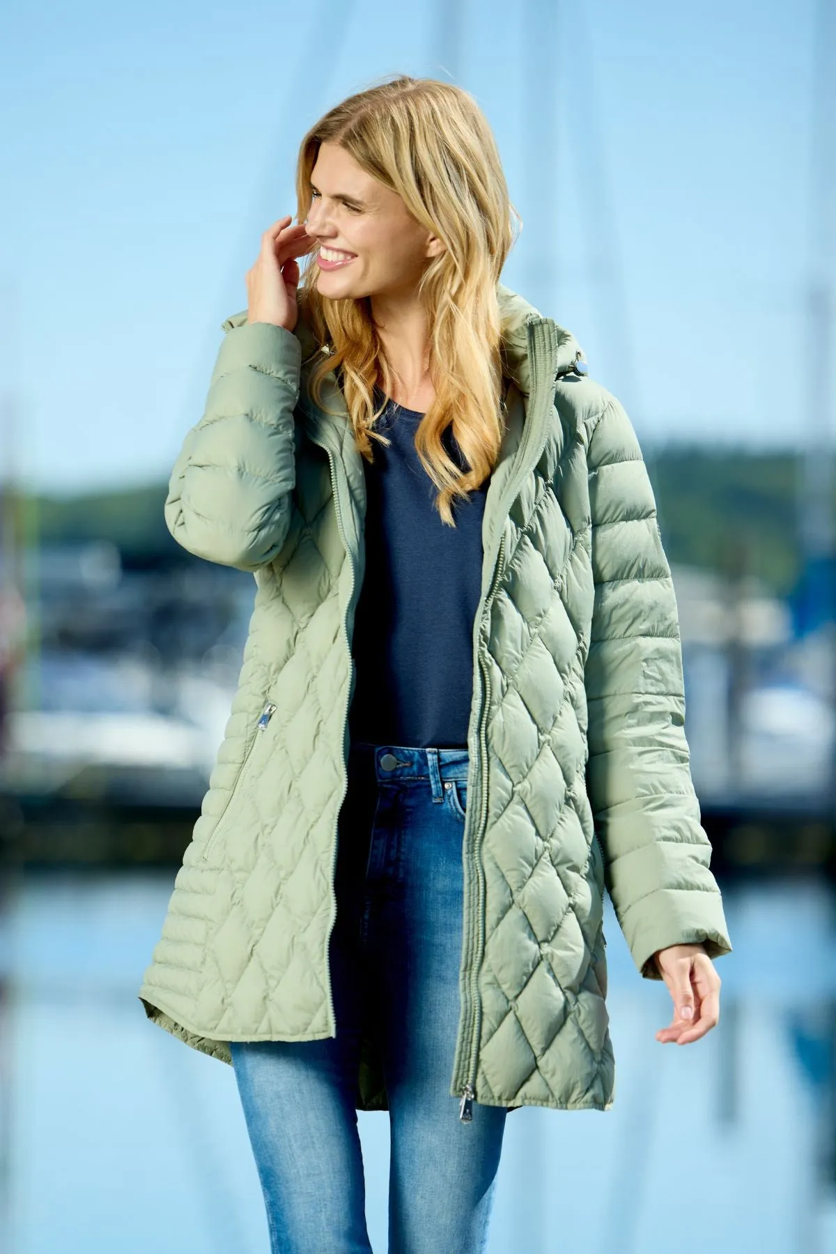 Diana Lightweight Down Jacket with Detachable Hood 2041 sold by Lornes Coats product image thumbnail 3