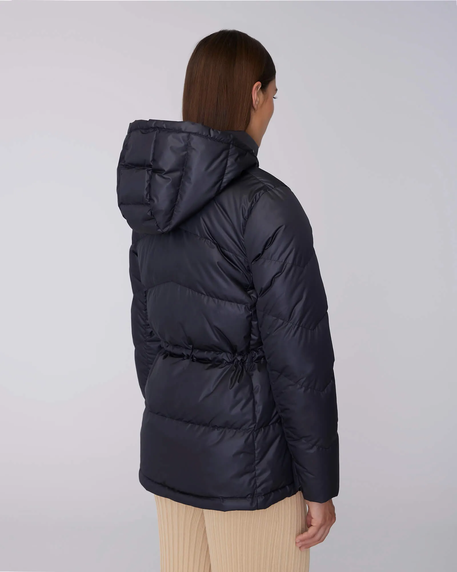 ISABELA | Lightweight Hooded Waisted Down Jacket sold by Quartz Co product image thumbnail 4